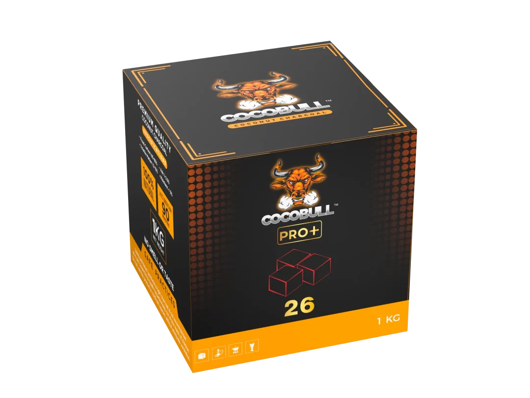 COCOBULL Coconut Shell Charcoal  Premium Quality  26MM - 1KG