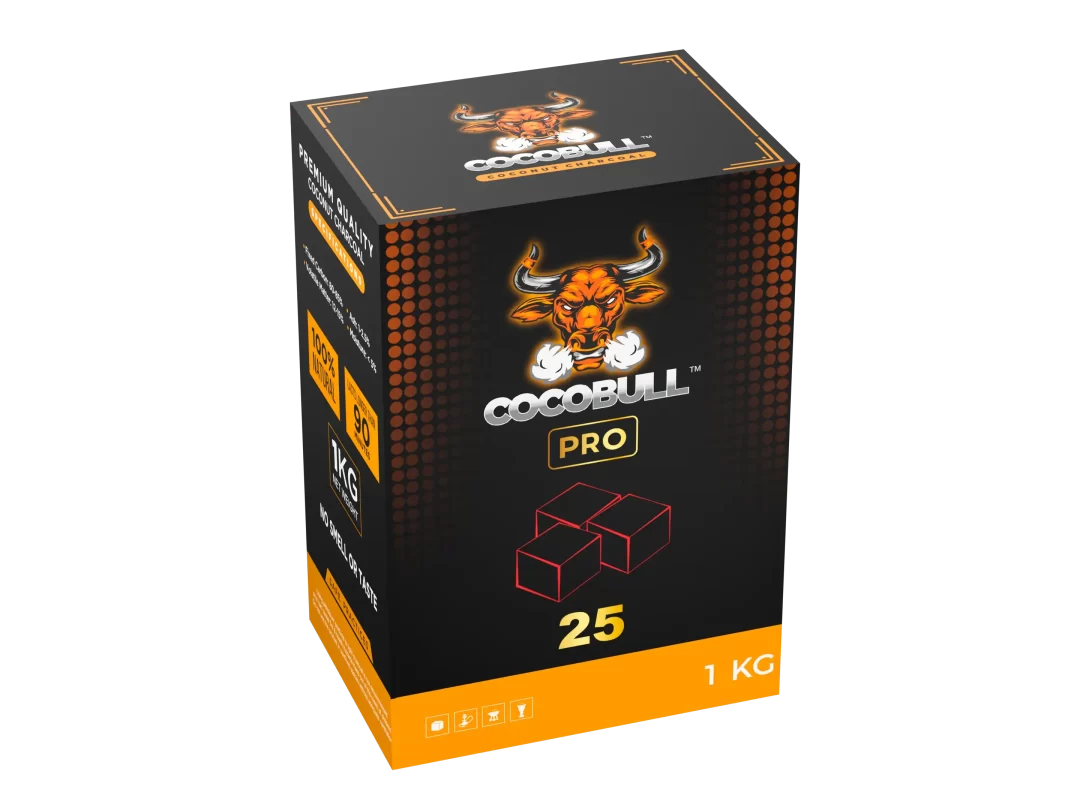 COCOBULL Coconut Shell Charcoal  Premium Quality  25MM - 1KG